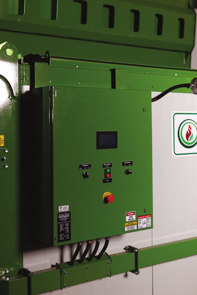 Close-up of the BioRoter automated operating panel with digital controls